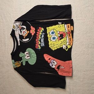 Nickelodeon Spongebob Black Boys Long Sleeve Shirts Size 7 / 8